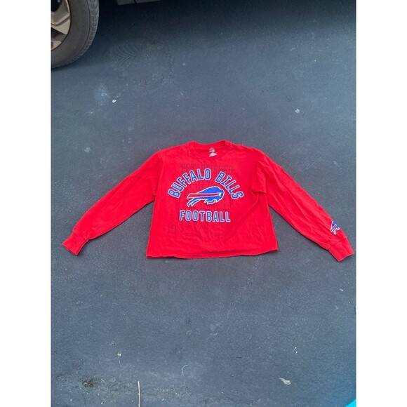 BUFFALO BILLS Long Sleeve Womens Red Blue Comfortable - Picture 4 of 6